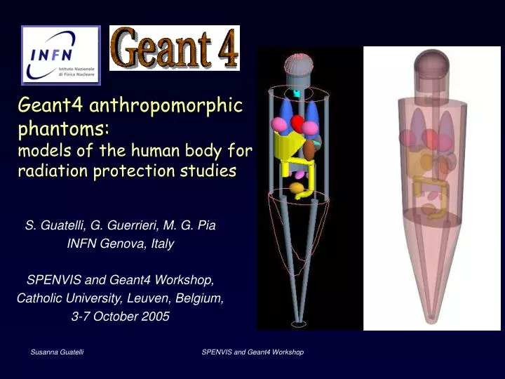 geant4 anthropomorphic phantoms models of the human body for radiation protection studies