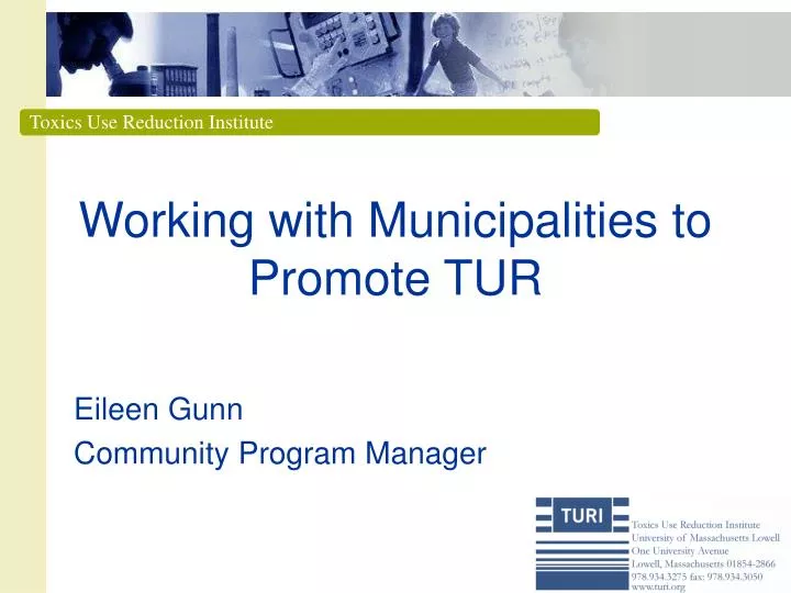 working with municipalities to promote tur