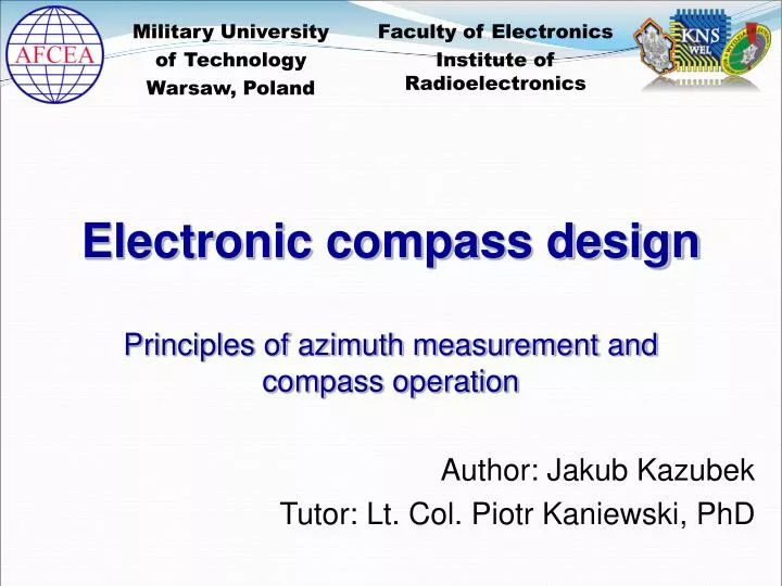 electronic compass design principles of azimuth measurement and compass operation
