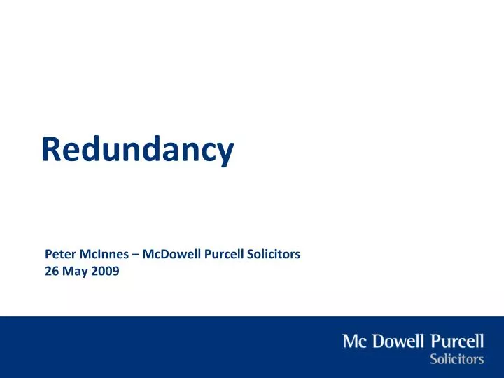 peter mcinnes mcdowell purcell solicitors 26 may 2009