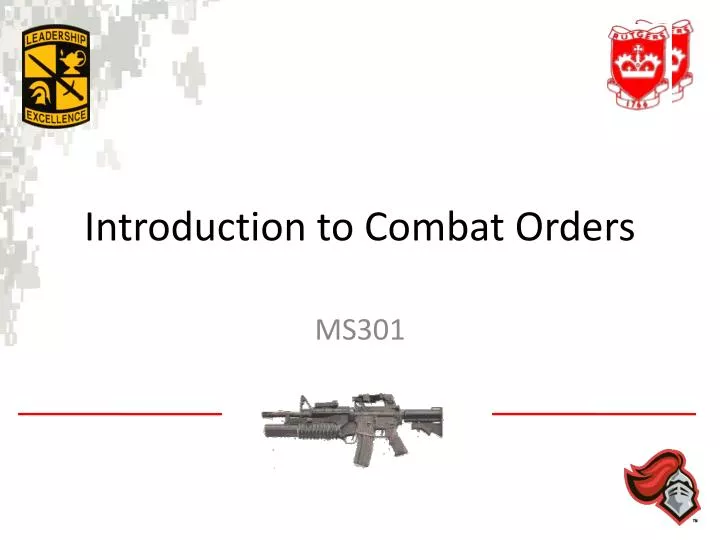introduction to combat orders
