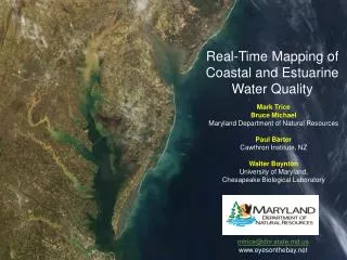 Real-Time Mapping of Coastal and Estuarine Water Quality