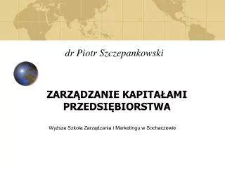dr piotr szczepankowski