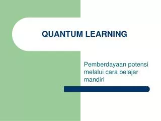 quantum learning