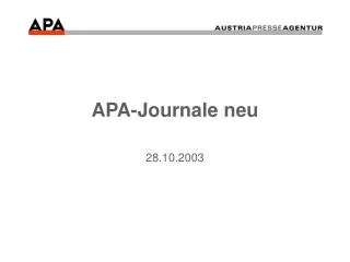 apa journale neu
