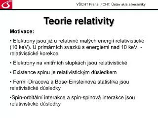 teorie relativity