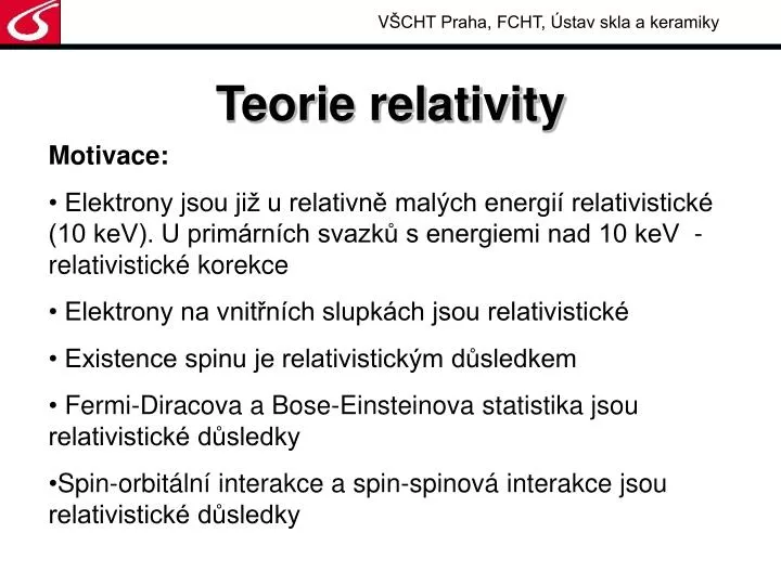 teorie relativity