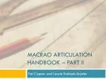 Streamlining MACRAO Articulation: A Comprehensive Handbook for Consistency and Training - slide 1