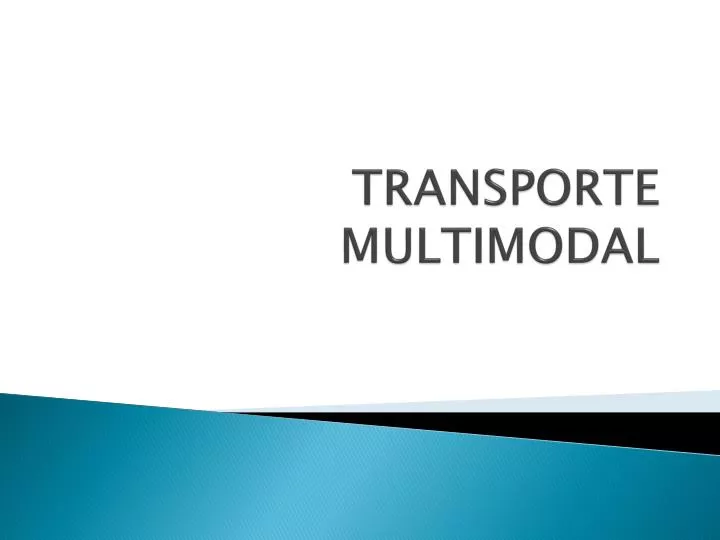 transporte multimodal