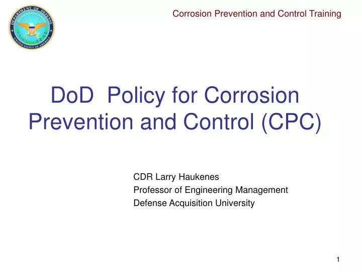 dod policy for corrosion prevention and control cpc