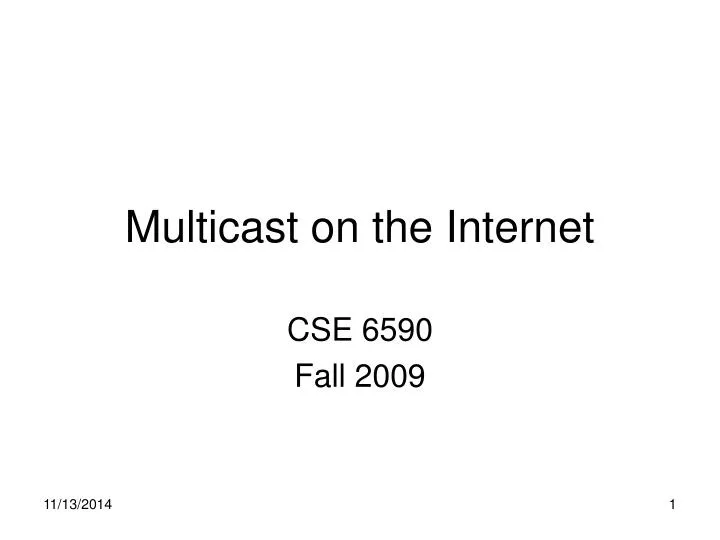 multicast on the internet