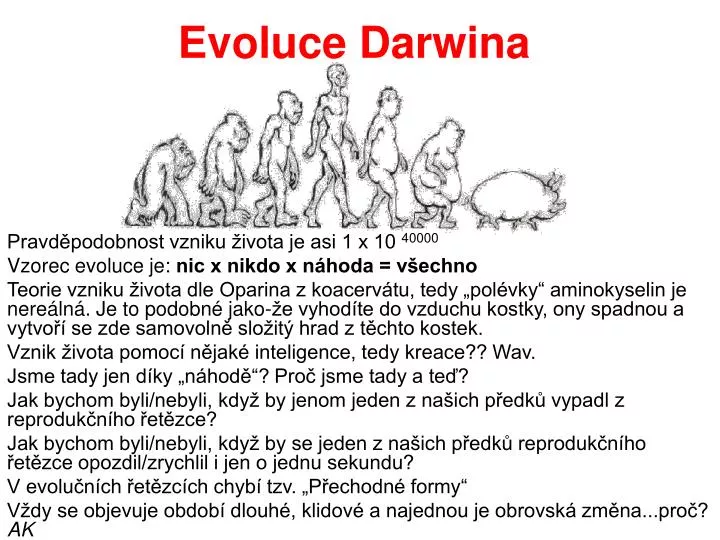 evoluce darwina