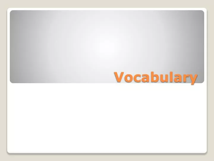 vocabulary