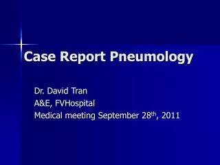 Case Report Pneumology