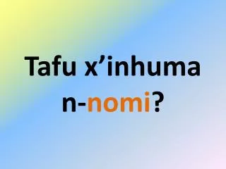 tafu x inhuma n nomi