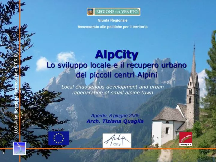 alpcity lo sviluppo locale e il recupero urbano dei piccoli centri alpini