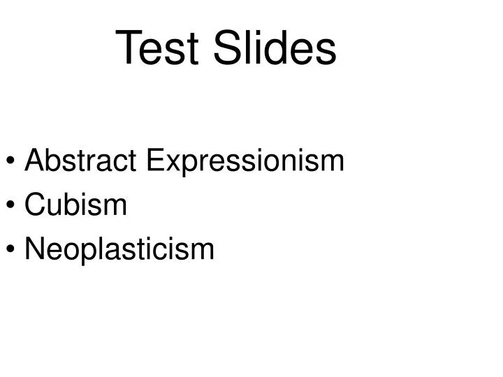 test slides
