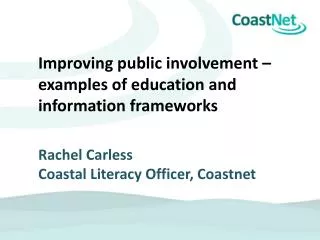 How can effective public involvement be encouraged? (Emma McKinley, Bournemouth University)