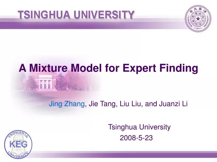 a mixture model for expert finding