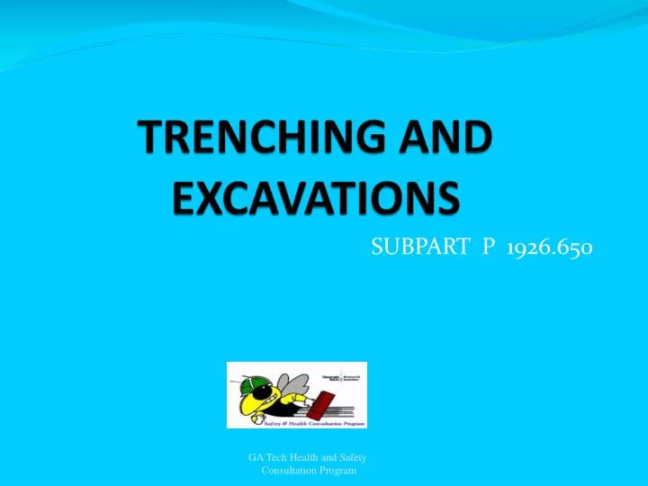 trenching and excavations