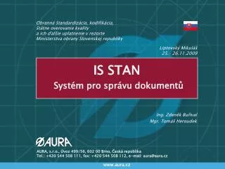 is stan syst m pro spr vu dokument