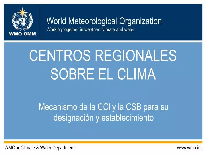 centros regionales sobre el clima