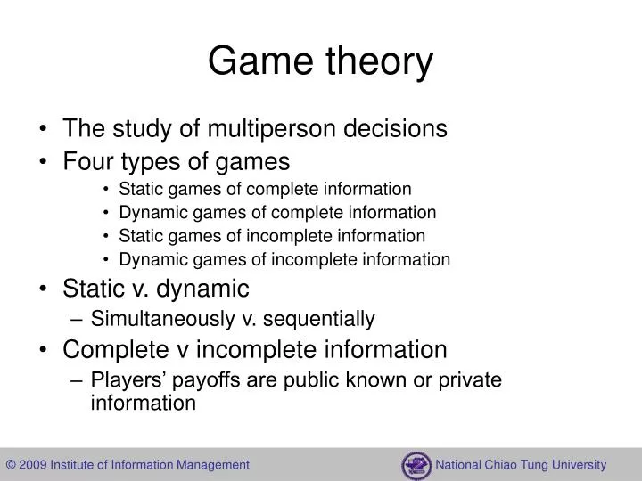 Solved Q1. (Chap 1: Game Theory.) In the simultaneous games