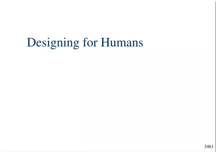 designing for humans