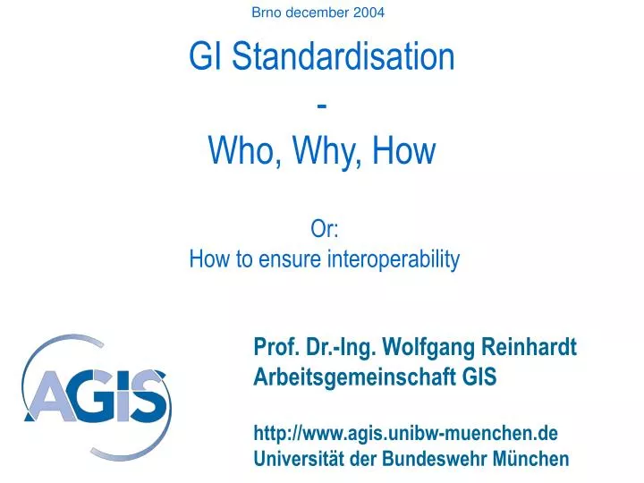 gi standardisation who why how