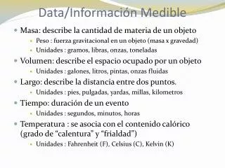 data informaci n medible