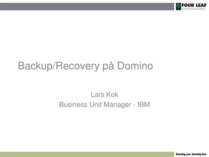 backup recovery p domino