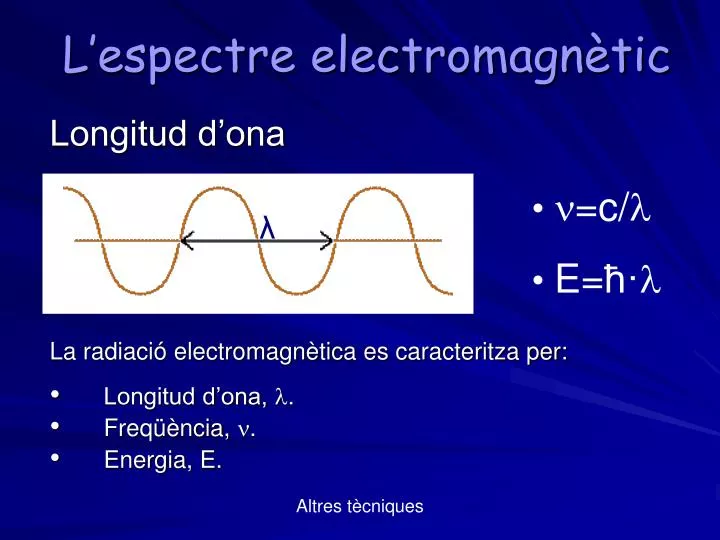 l espectre electromagn tic