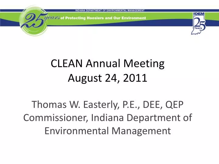 clean annual meeting august 24 2011