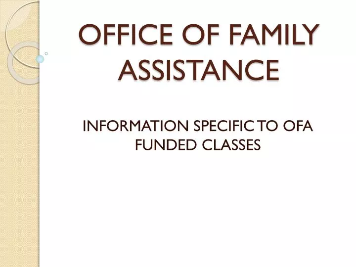 office of family assistance