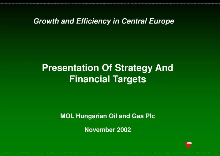 growth and efficiency in central europe