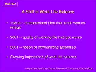 A Shift in Work Life Balance