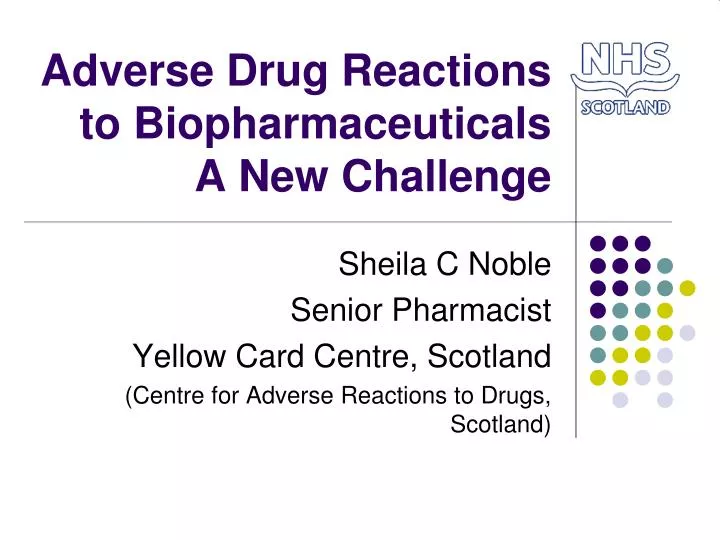 adverse drug reactions to biopharmaceuticals a new challenge