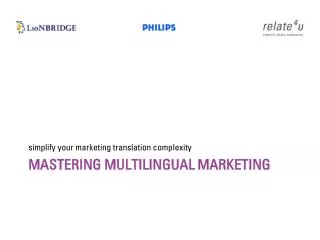 Mastering Multilingual Marketing