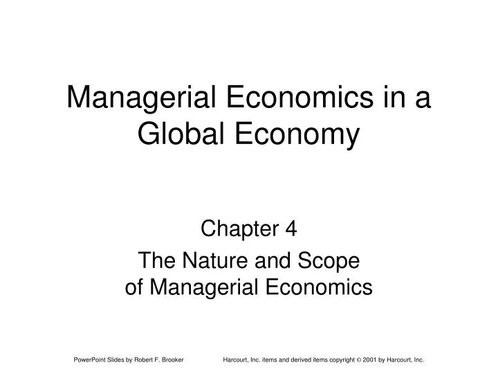 managerial economics in a global economy