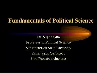 Fundamentals of Political Science