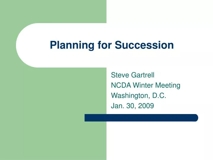planning for succession