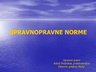 upravnopravne norme