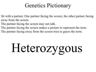 Genetics Pictionary