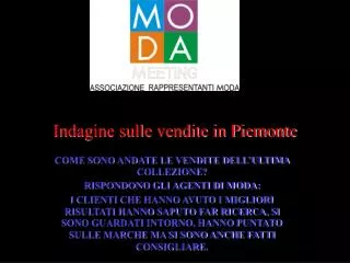 indagine sulle vendite in piemonte