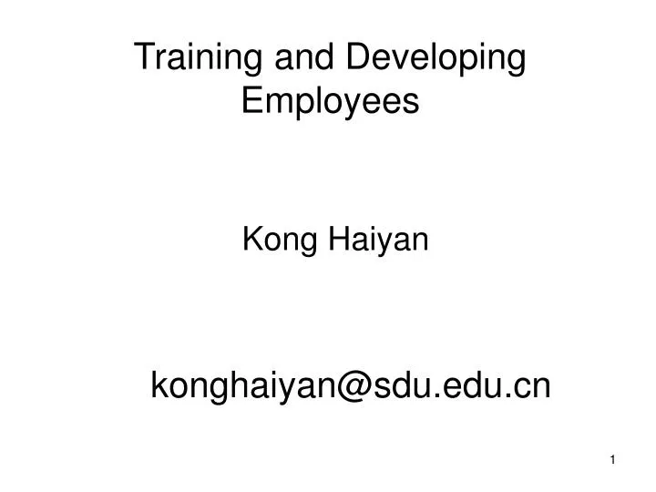 training and developing employees