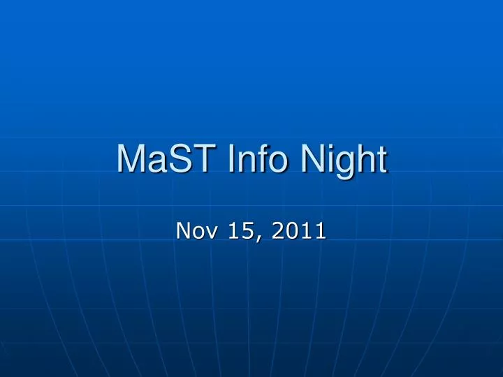 mast info night