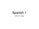 Learning Spanish Verbs: Ser and Estar - slide 1