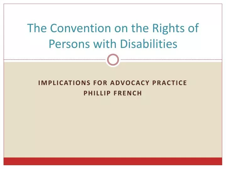 the convention on the rights of persons with disabilities
