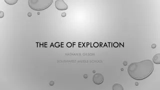 The Age of exploration