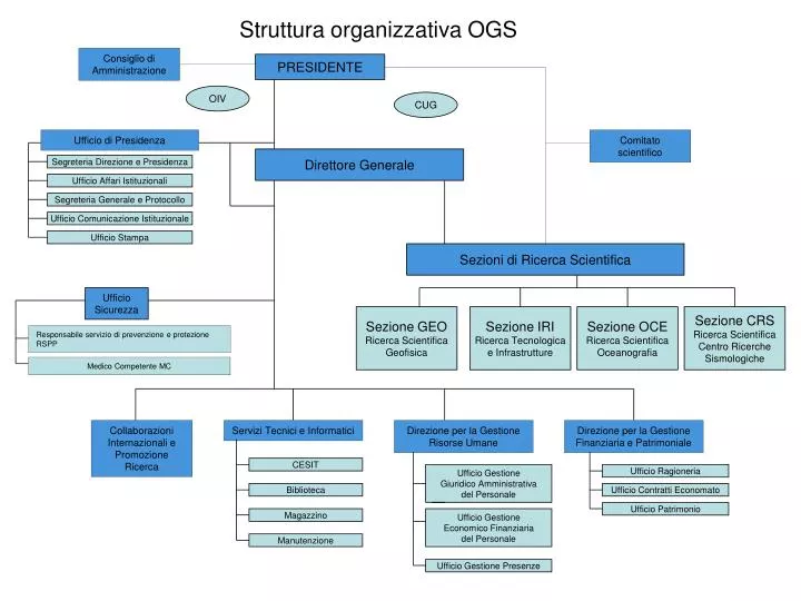 struttura organizzativa ogs